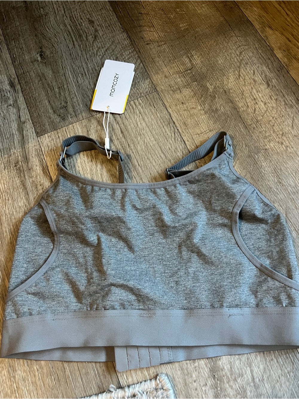 NWT momcozy Gray Maternity/Nursing Bra -‎ Seamless Comfort